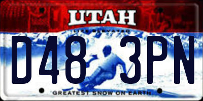 UT license plate D483PN