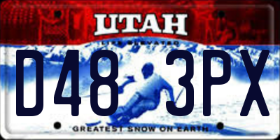 UT license plate D483PX