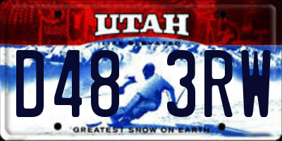 UT license plate D483RW