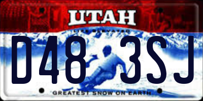 UT license plate D483SJ