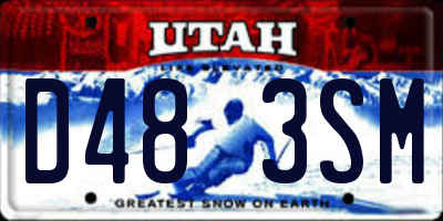 UT license plate D483SM