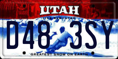 UT license plate D483SY