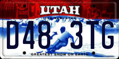 UT license plate D483TG