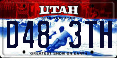 UT license plate D483TH