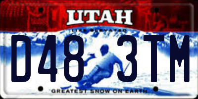 UT license plate D483TM