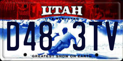 UT license plate D483TV