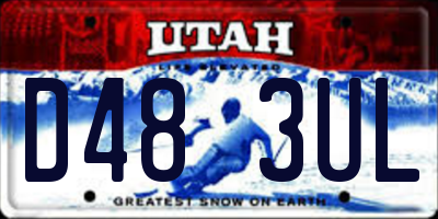 UT license plate D483UL