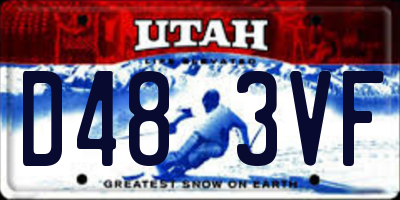 UT license plate D483VF