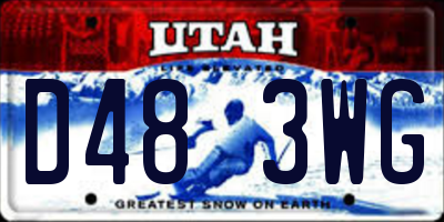 UT license plate D483WG