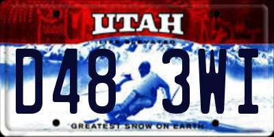 UT license plate D483WI