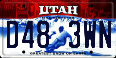 UT license plate D483WN