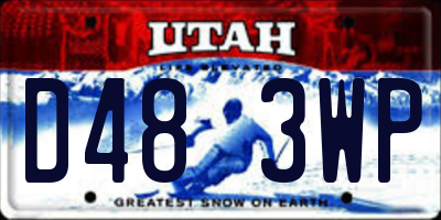 UT license plate D483WP