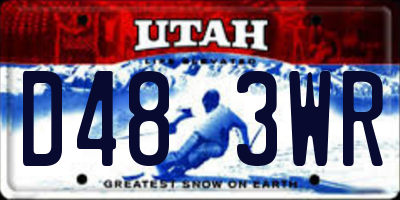 UT license plate D483WR