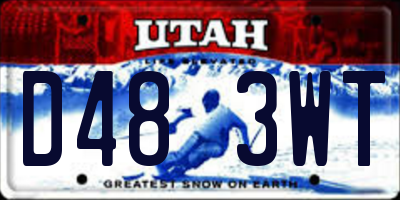 UT license plate D483WT