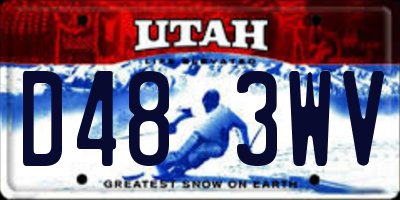 UT license plate D483WV