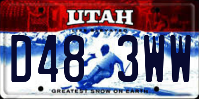 UT license plate D483WW