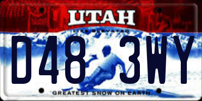 UT license plate D483WY