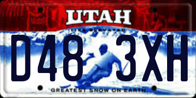 UT license plate D483XH