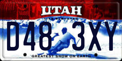 UT license plate D483XY