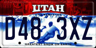 UT license plate D483XZ
