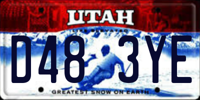 UT license plate D483YE