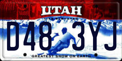 UT license plate D483YJ
