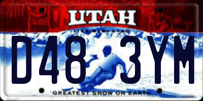 UT license plate D483YM