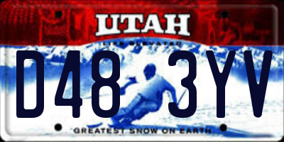 UT license plate D483YV