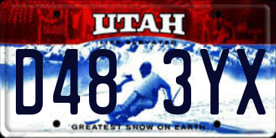 UT license plate D483YX