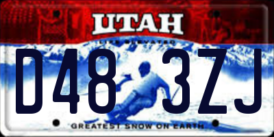 UT license plate D483ZJ