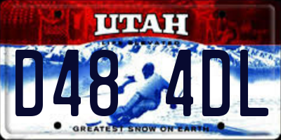 UT license plate D484DL