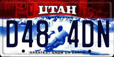 UT license plate D484DN