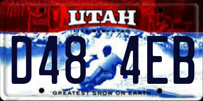 UT license plate D484EB