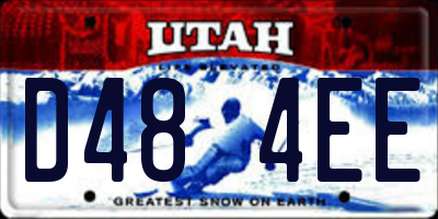 UT license plate D484EE