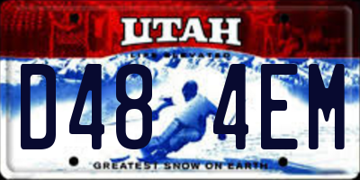 UT license plate D484EM
