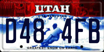 UT license plate D484FB