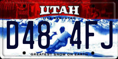 UT license plate D484FJ