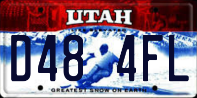 UT license plate D484FL