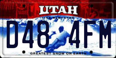 UT license plate D484FM