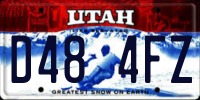 UT license plate D484FZ