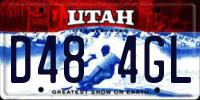 UT license plate D484GL