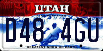 UT license plate D484GU