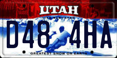 UT license plate D484HA