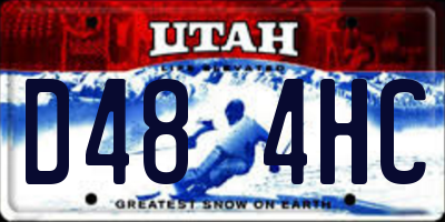 UT license plate D484HC