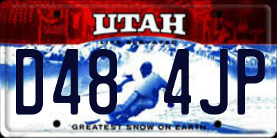 UT license plate D484JP