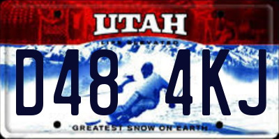 UT license plate D484KJ
