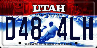 UT license plate D484LH