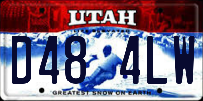 UT license plate D484LW