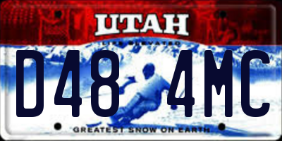 UT license plate D484MC