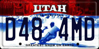 UT license plate D484MD